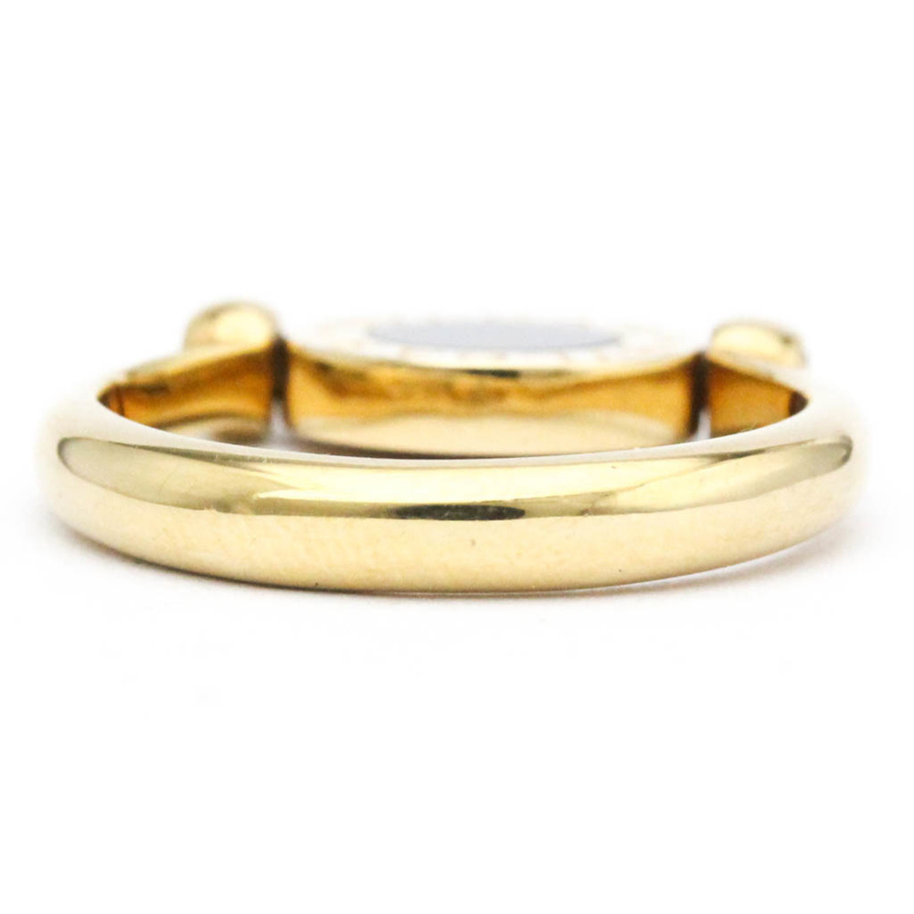 Polished BVLGARI BVLGARI-BVLGARI Flip Ring #6.5 Coral Onyx 18K Gold  BF562413 - Picture 4 of 6